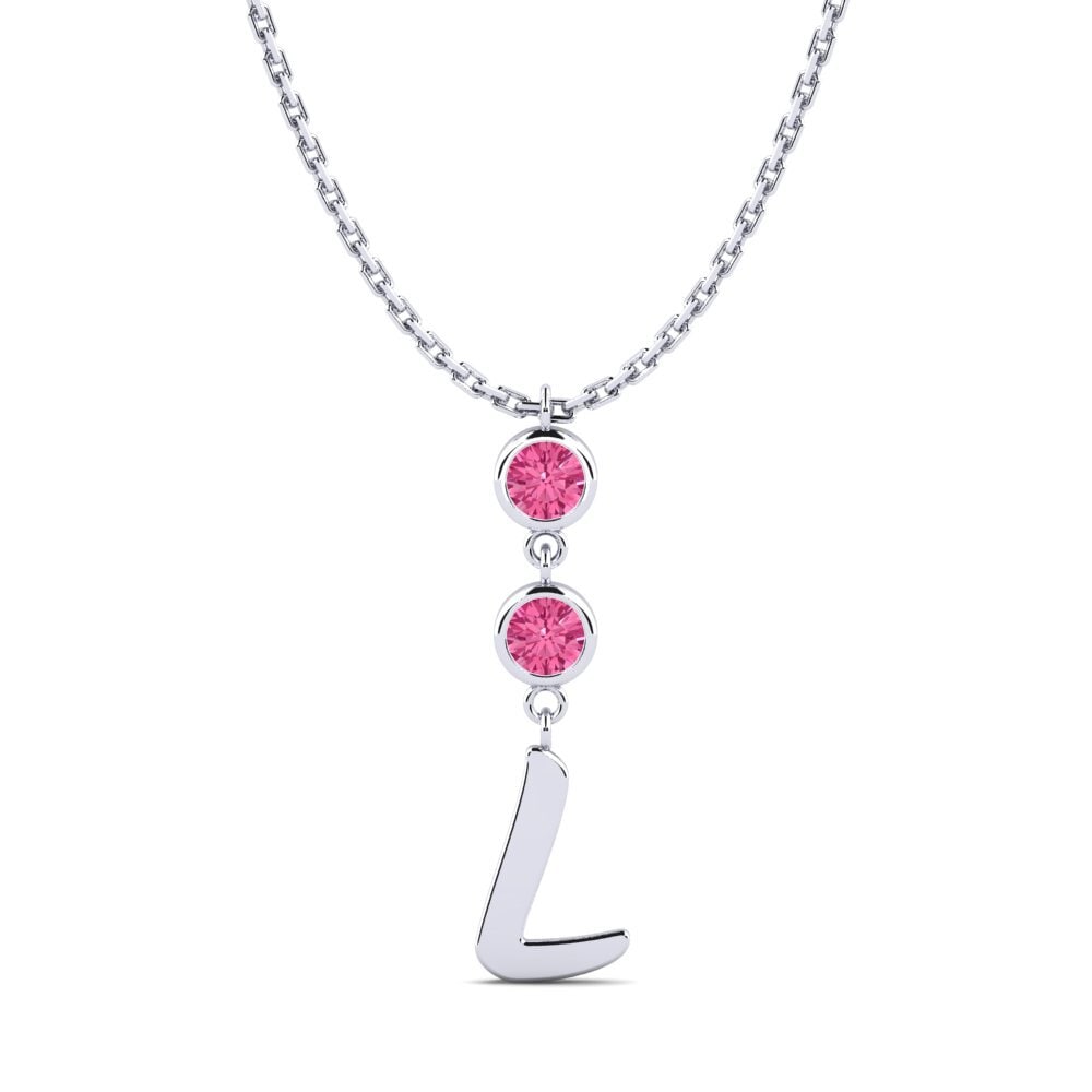 Rosa Turmalin Damen halskette Janey L