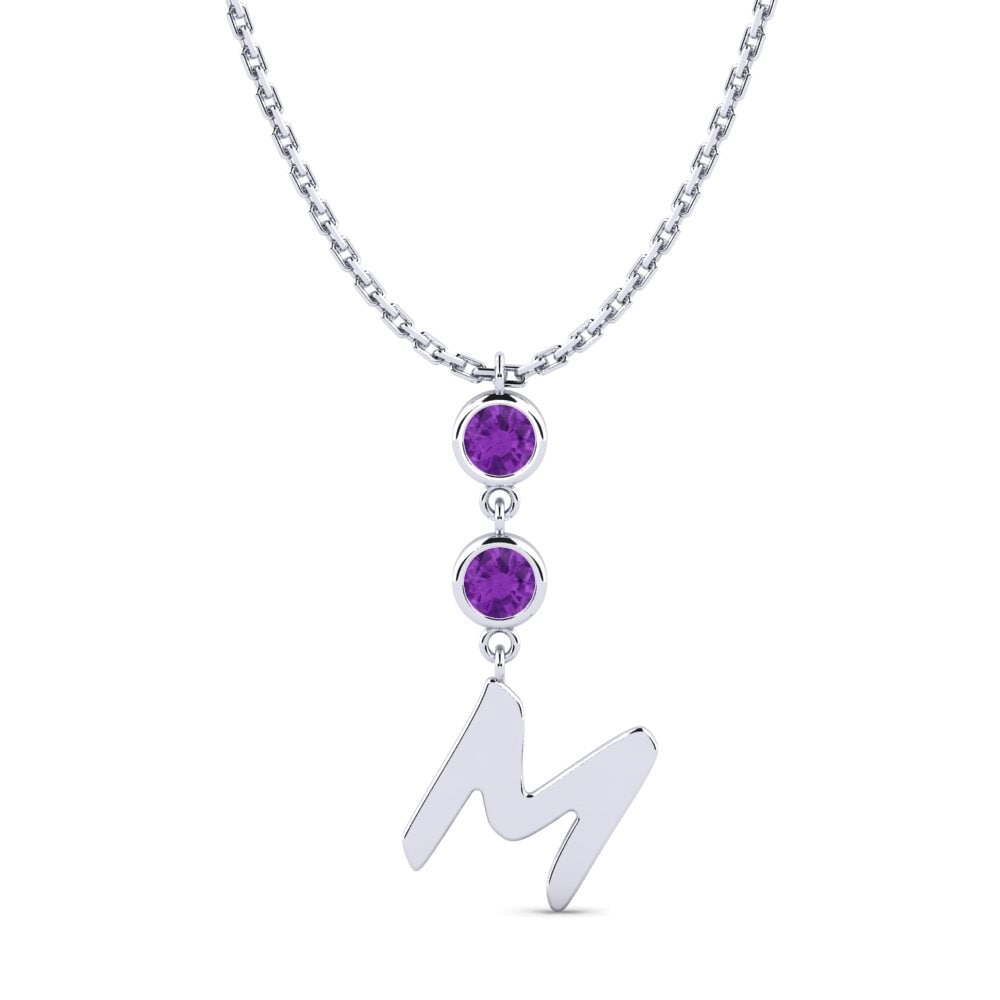 Weißgold 585 Amethyst Damen halskette Janey M