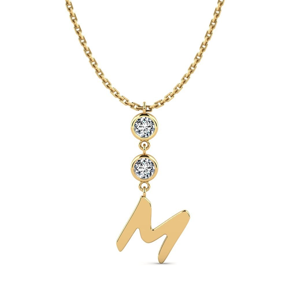 Gelbgold 750 Zirkonia Damen halskette Janey M