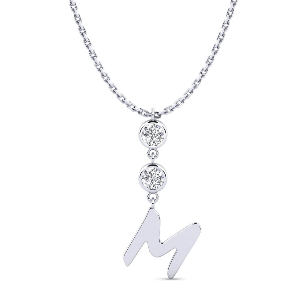 Weißgold 750 Moissanit Damen halskette Janey M