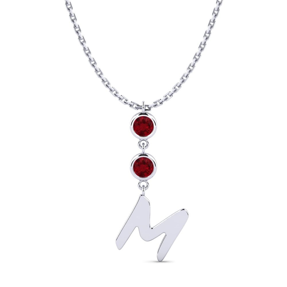 950 Platinum Ruby Women's Necklace Janey M