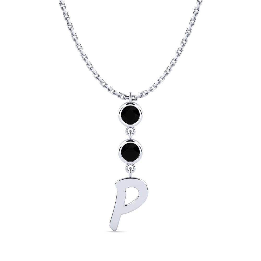 Schwarzer Onyx Damen halskette Janey P