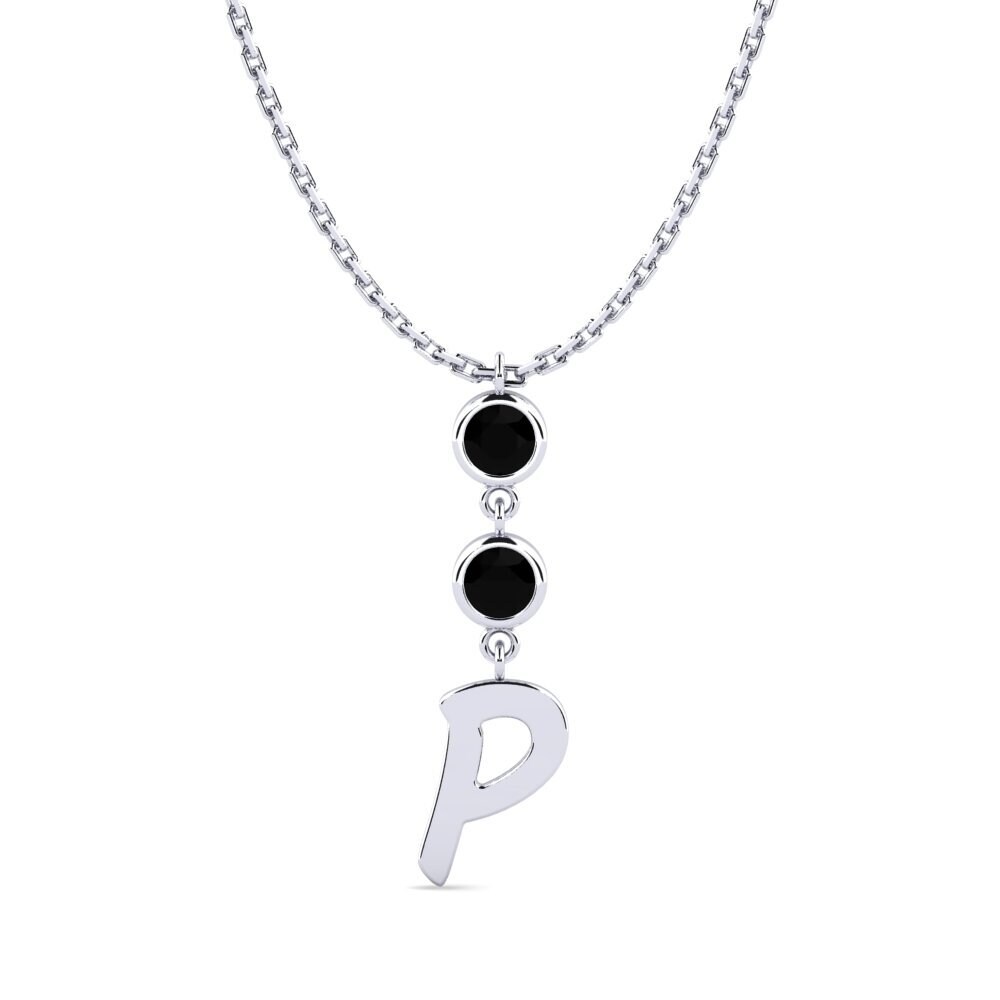 Schwarzer Diamant Damen halskette Janey P