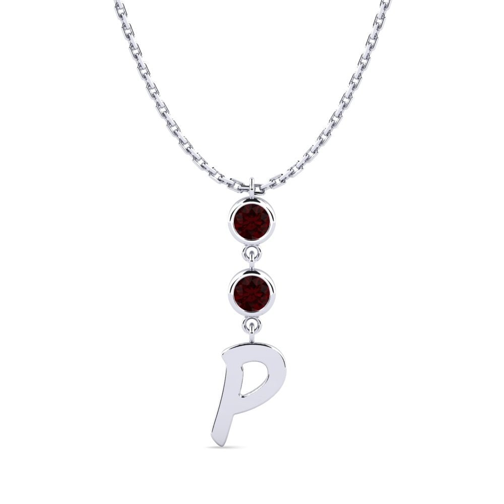 Granat Damen halskette Janey P