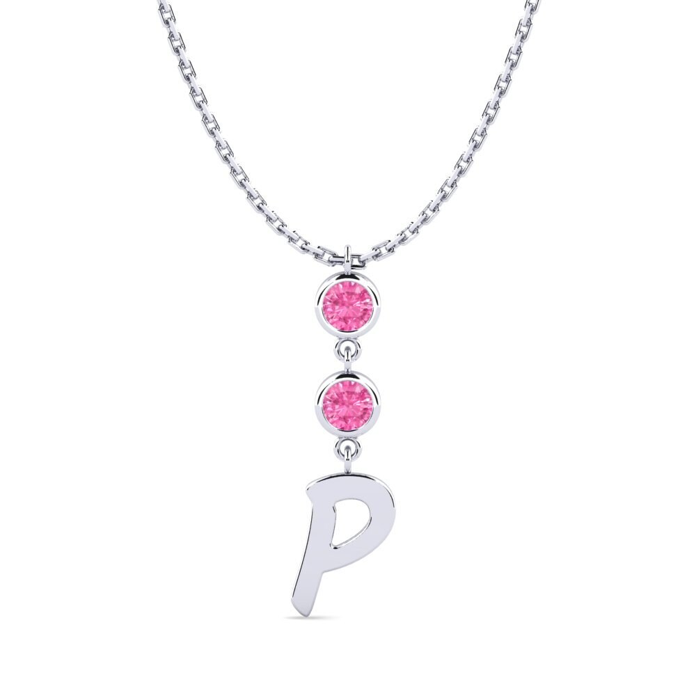 Rosa Saphir Damen halskette Janey P