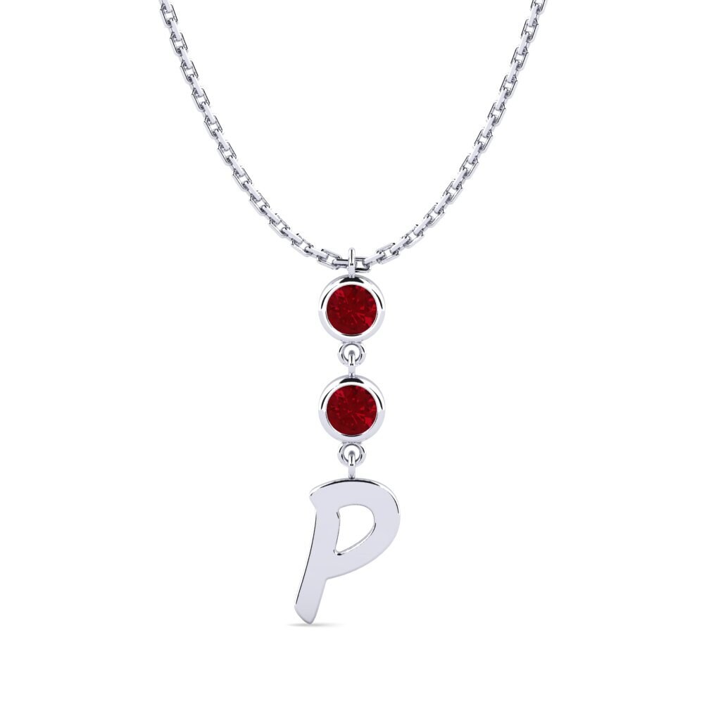 Roter Zirkonia Damen halskette Janey P