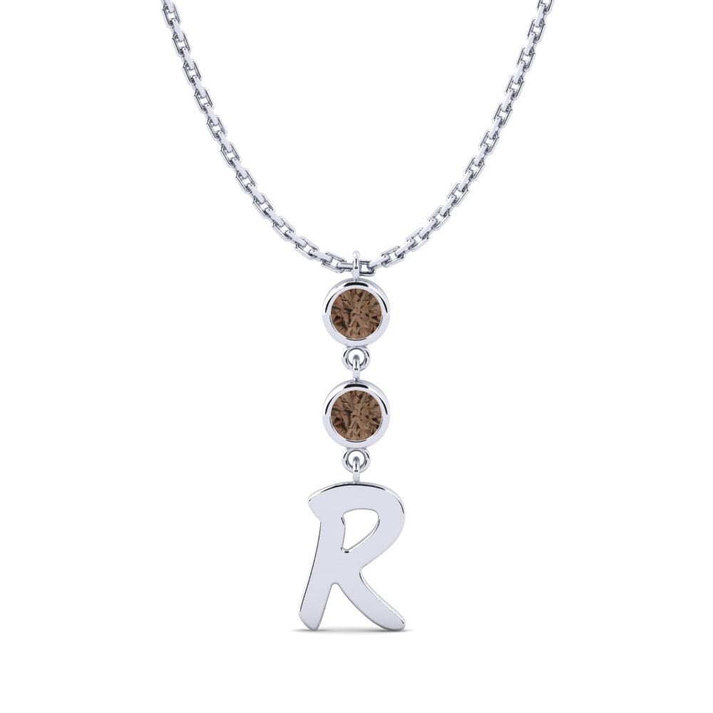 Rund Rauchquarz Damen halskette Janey R