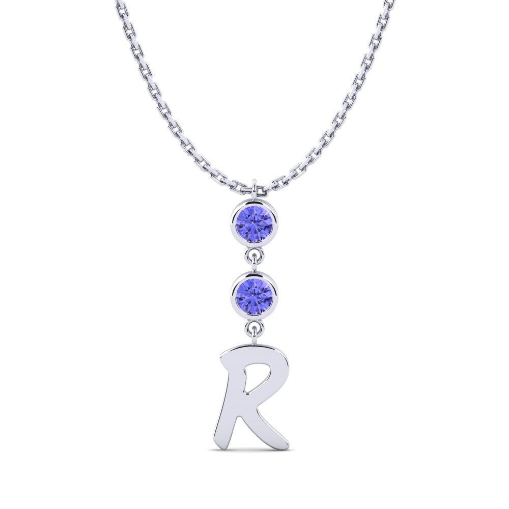 Rund Tansanit Damen halskette Janey R