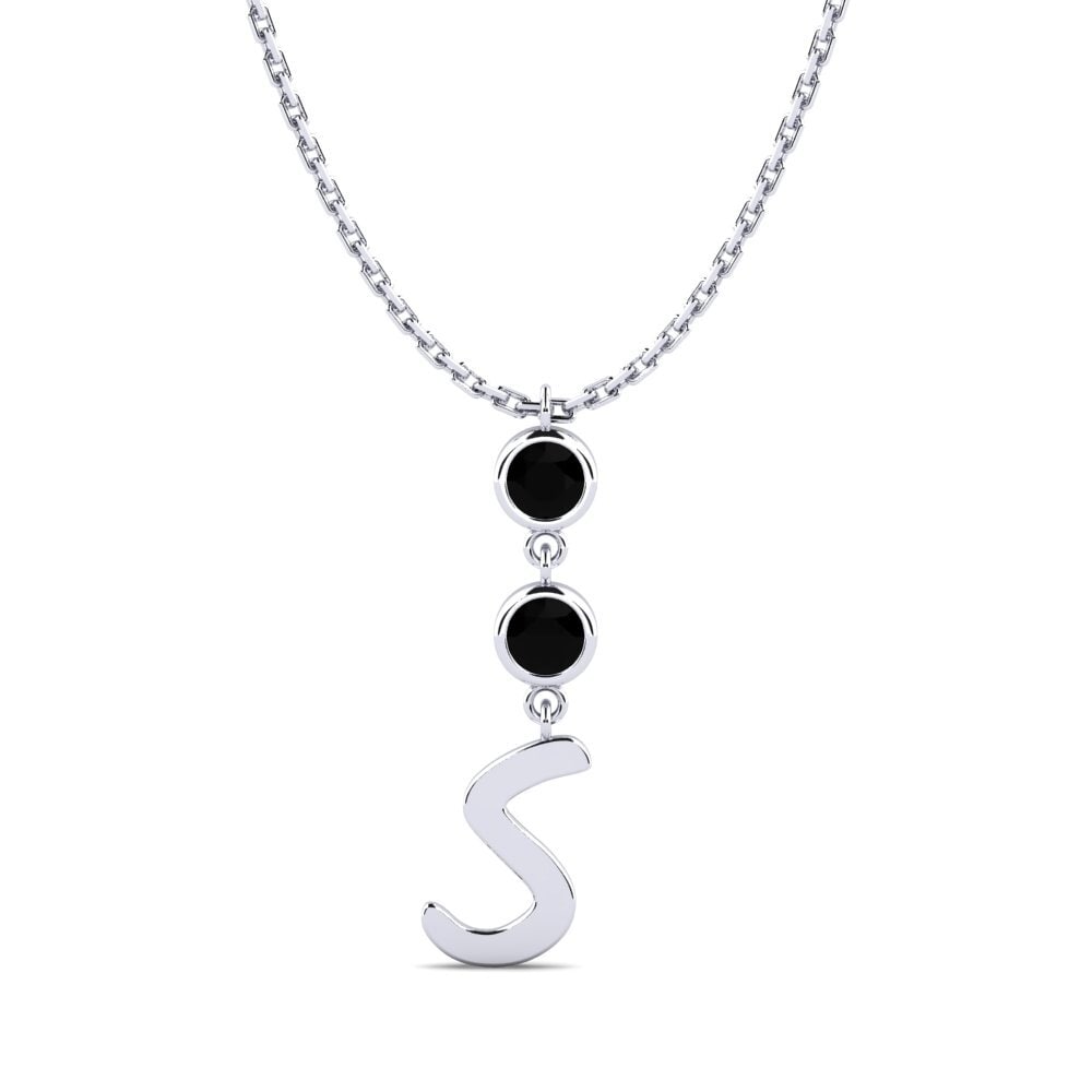 Schwarzer Onyx Damen halskette Janey S