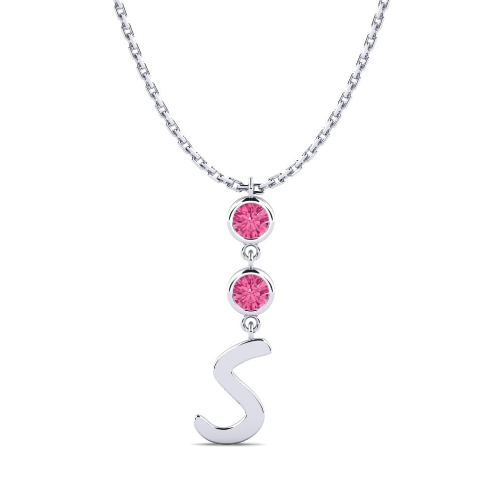 Rund Rosa Turmalin Damen halskette Janey S