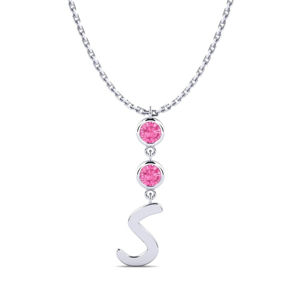 Rosa Saphir Damen halskette Janey S