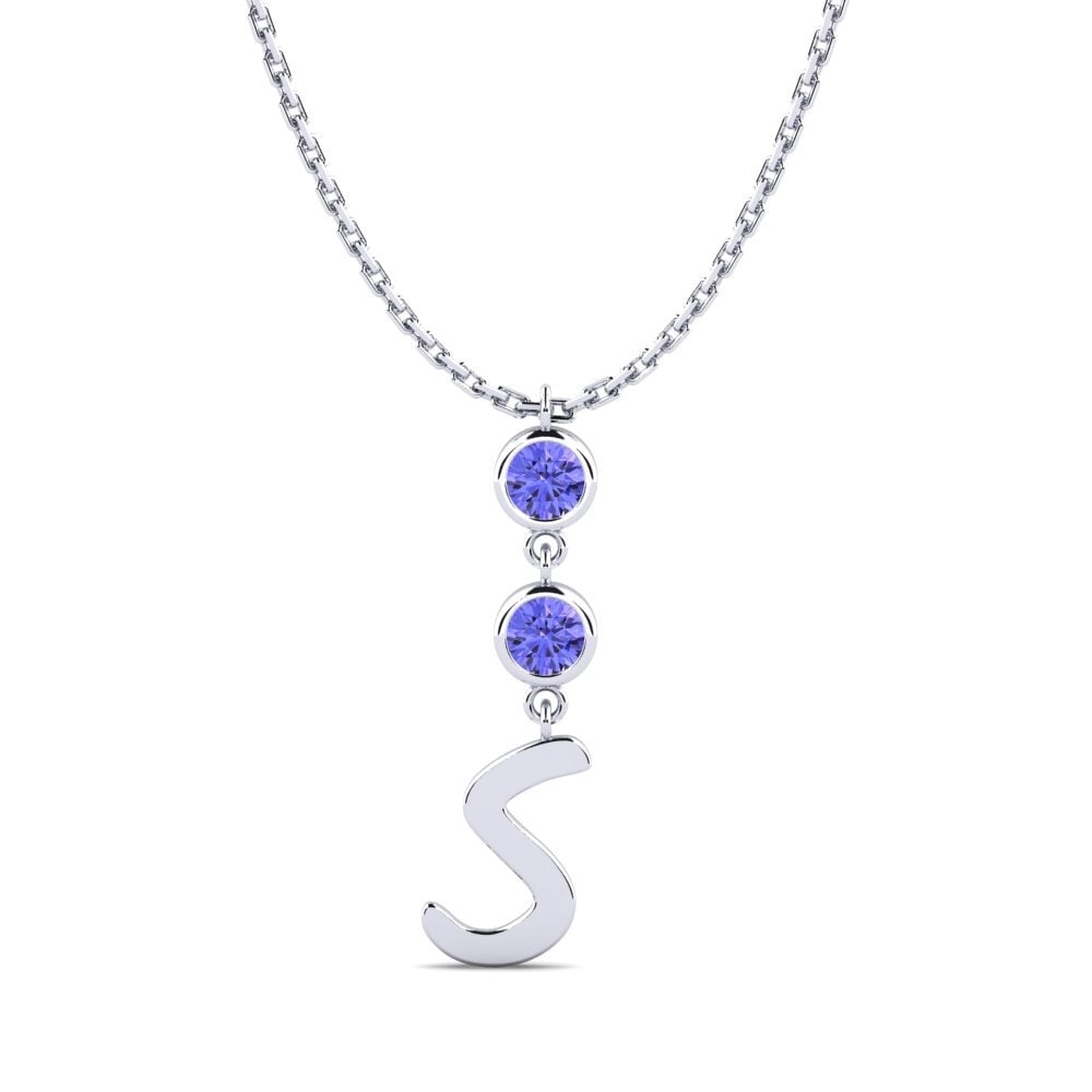 Rund Tansanit Damen halskette Janey S