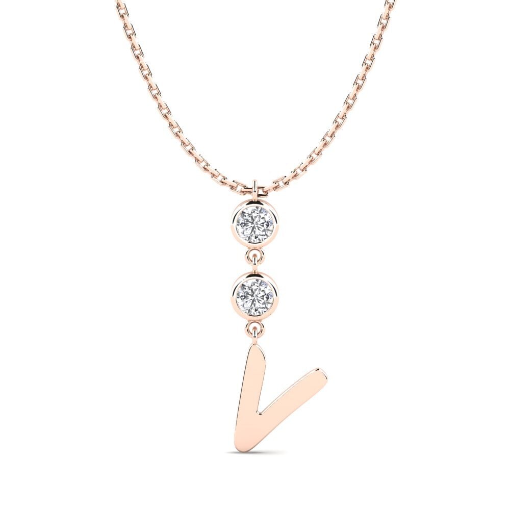 Labor-gezüchteter Diamant Damen halskette Janey V