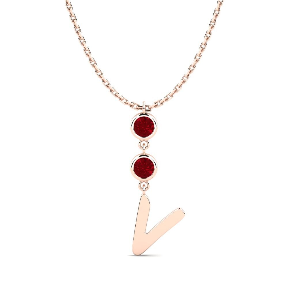 Roter Zirkonia Damen halskette Janey V