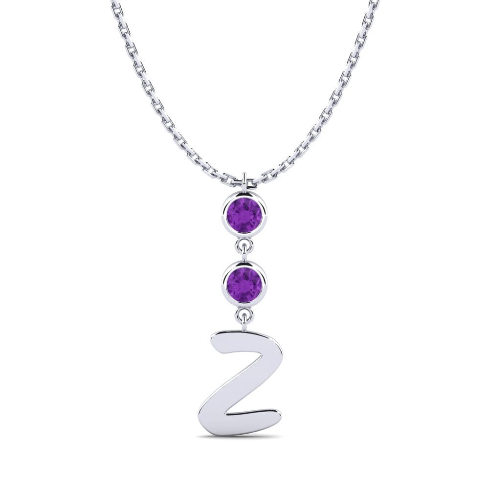 Weißgold 585 Amethyst Damen halskette Janey Z