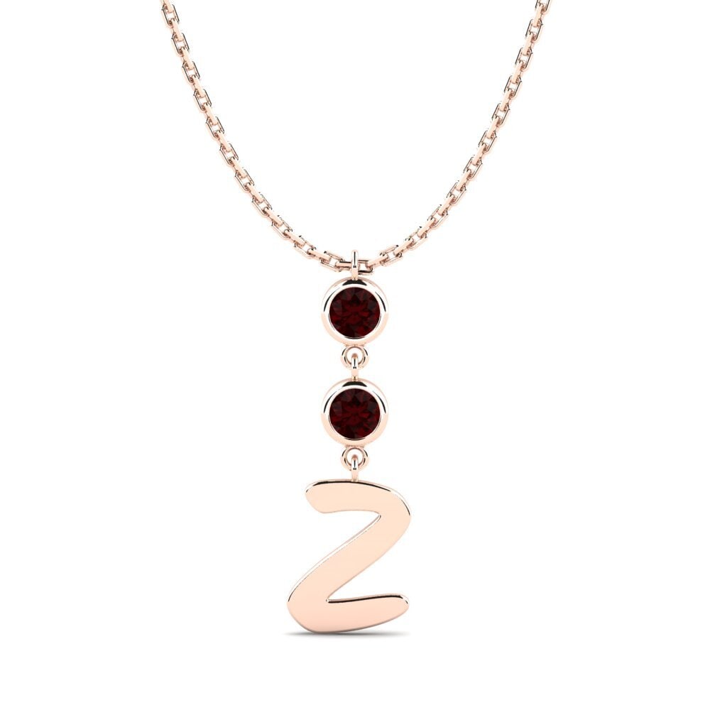 Rotgold 585 Granat Damen halskette Janey Z