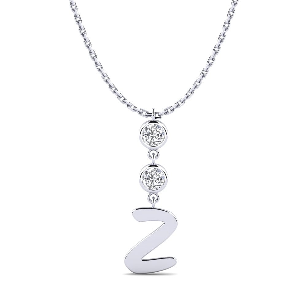 Weißgold 750 Labor-gezüchteter Diamant Damen halskette Janey Z