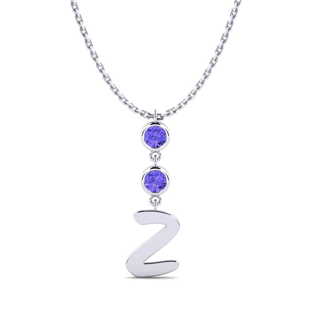 950 Palladium Tansanit Damen halskette Janey Z