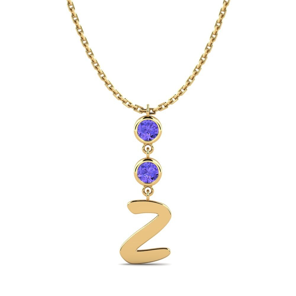 Gelbgold 585 Tansanit Damen halskette Janey Z