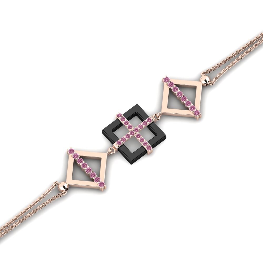 14K Rose Gold Rhodolite Garnet Bracelet Janieceas