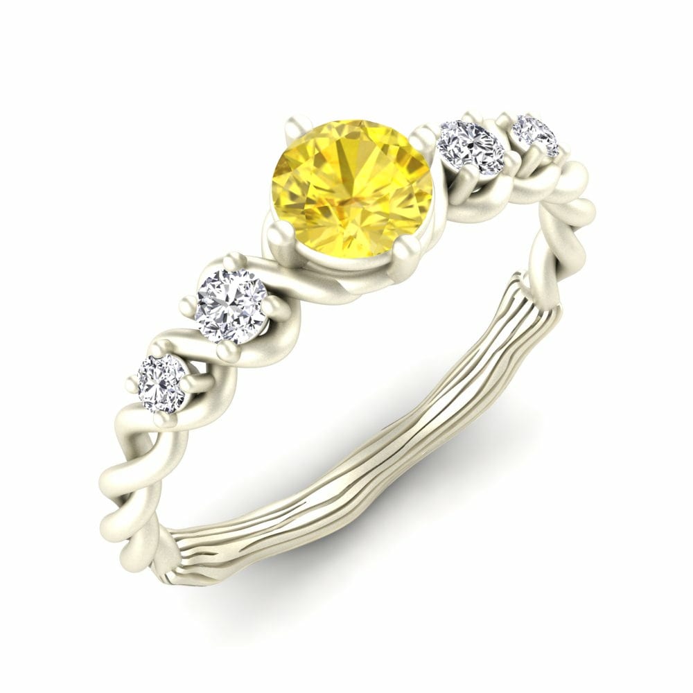 Yellow Sapphire Engagement Ring Janiecere