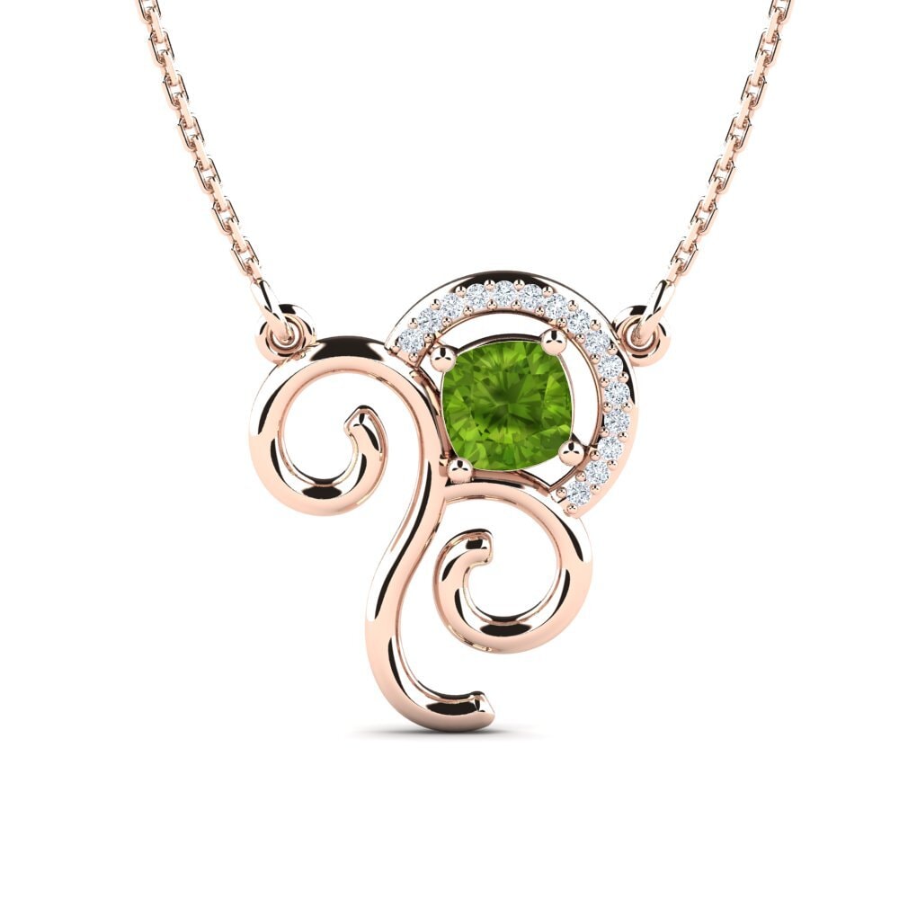Cushion Peridot Women's Necklace Janneke