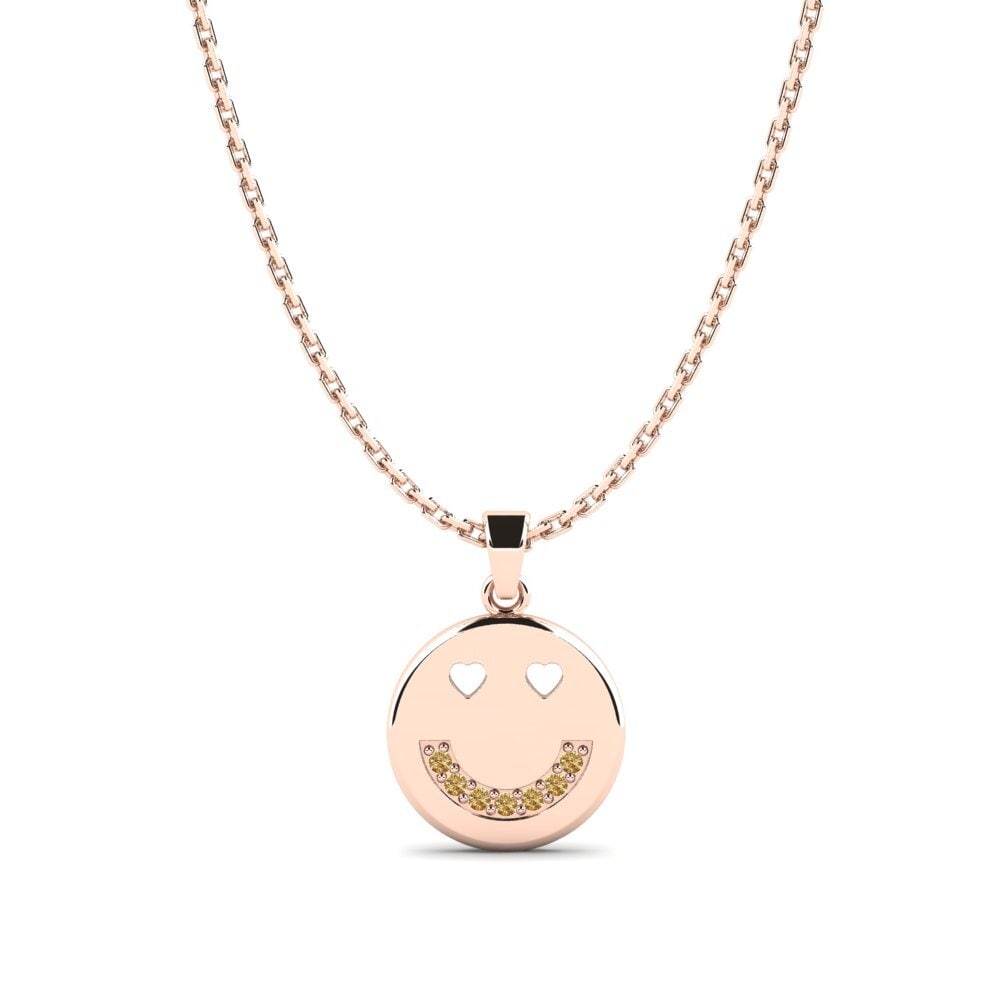 14ct Rose Gold Brown Diamond Kid's Pendant Jarmen