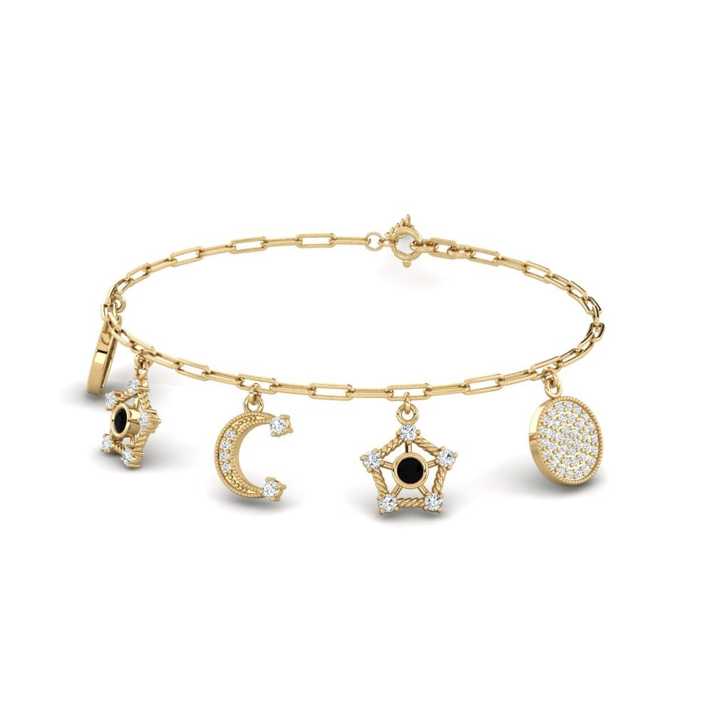 Saphir noir Bracelet trombones Jasminen