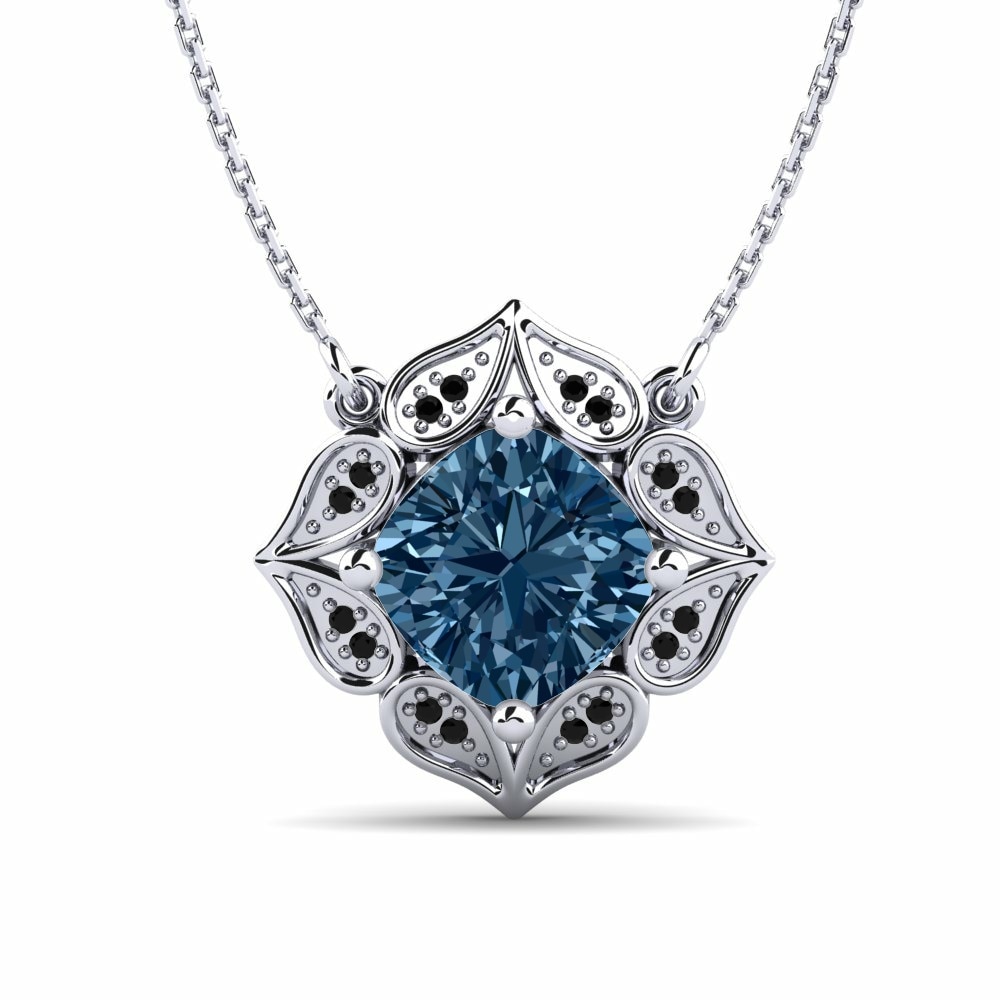 Big Stone Blue Diamond Necklaces