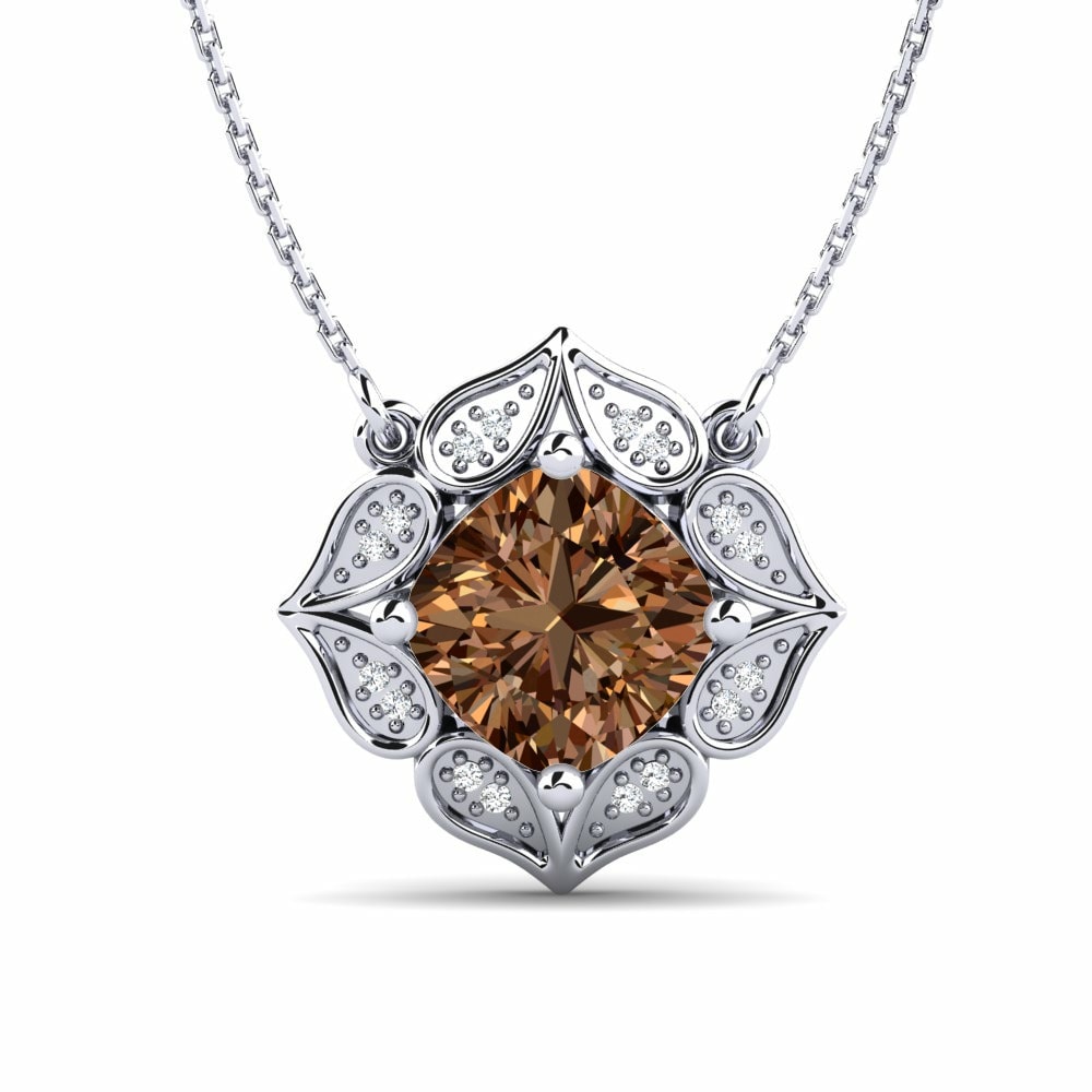 Big Stone Brown Diamond Necklaces