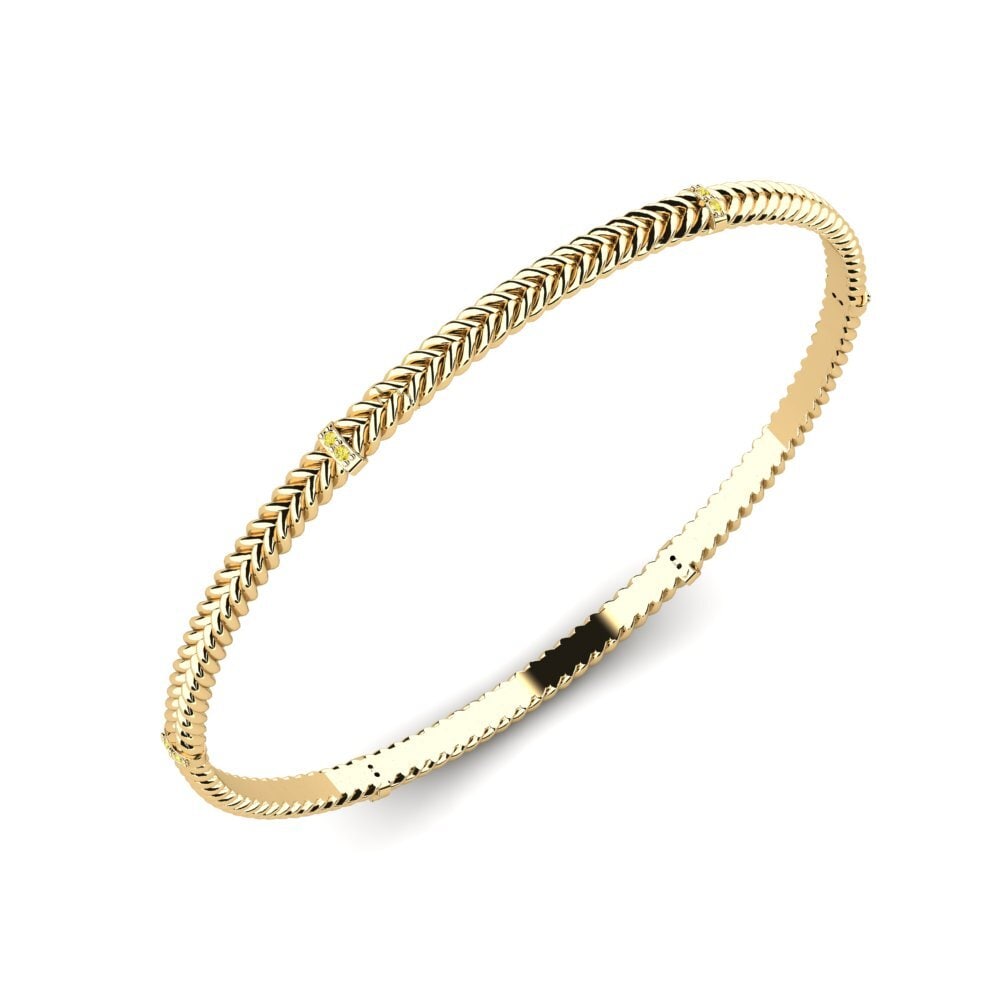 Rund Gelber Saphir Damen armreif Jaunty