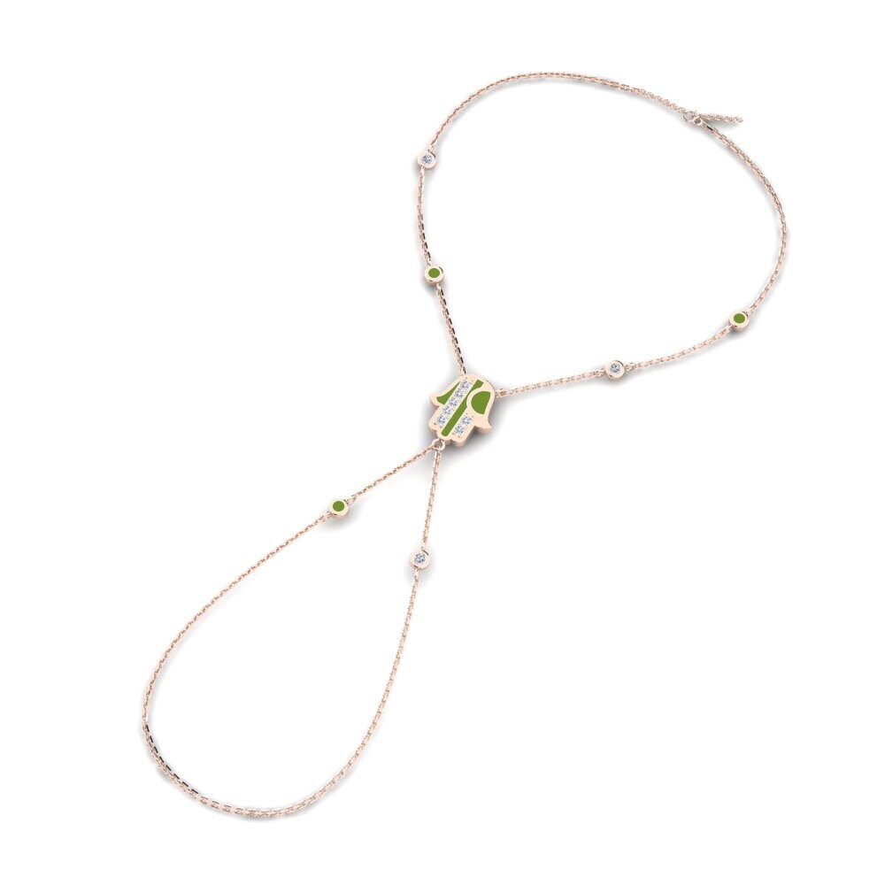 9k Oro Rosa Pulsera de dedo Jav
