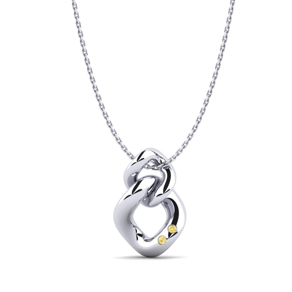 Diamante Amarillo Colgante de Mujer Javia