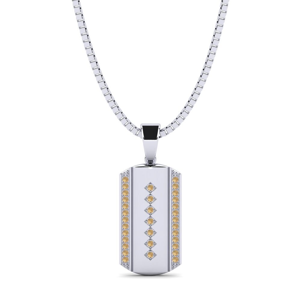 Diamante Marrón Colgante para hombre Jawaher