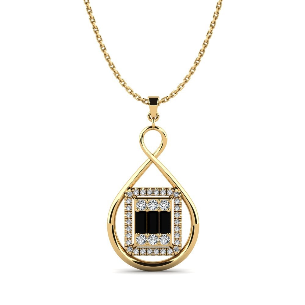 Baguette Black Sapphire Women's Pendant Jawane