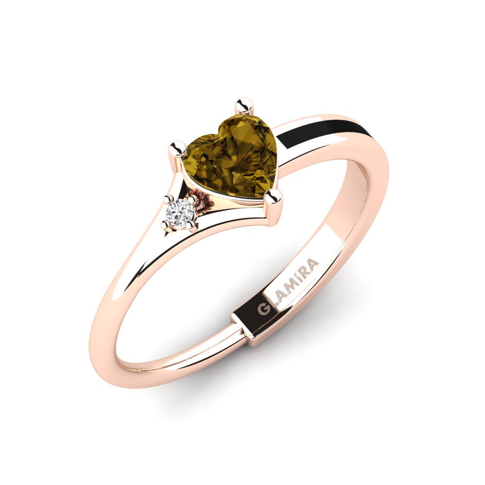 Brown Zircon Engagement Ring Jay
