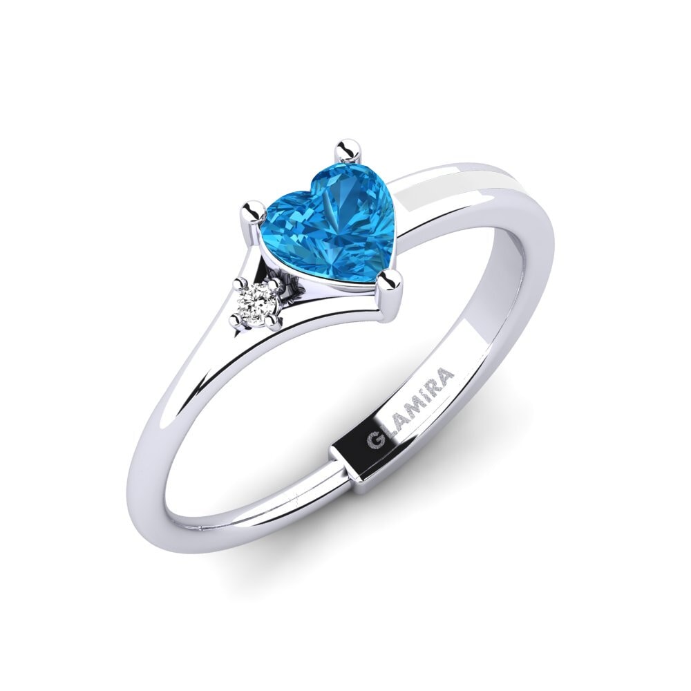 Blauer Topas Verlobungsring Jay