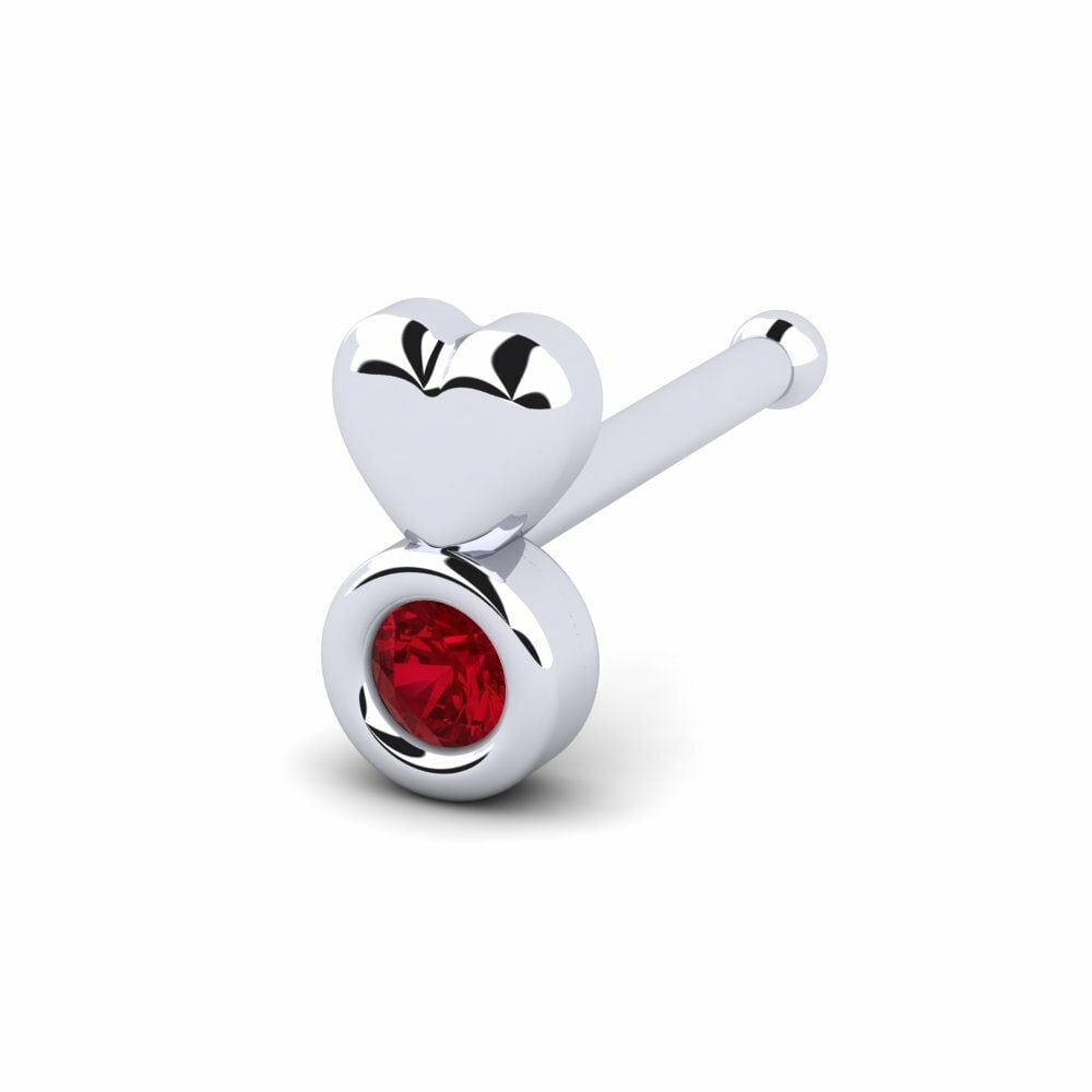 Red Zirconia Nose Pin Jaybac