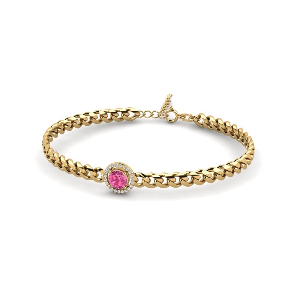 Roze Toermalijn Dames Armband Jayla - Round