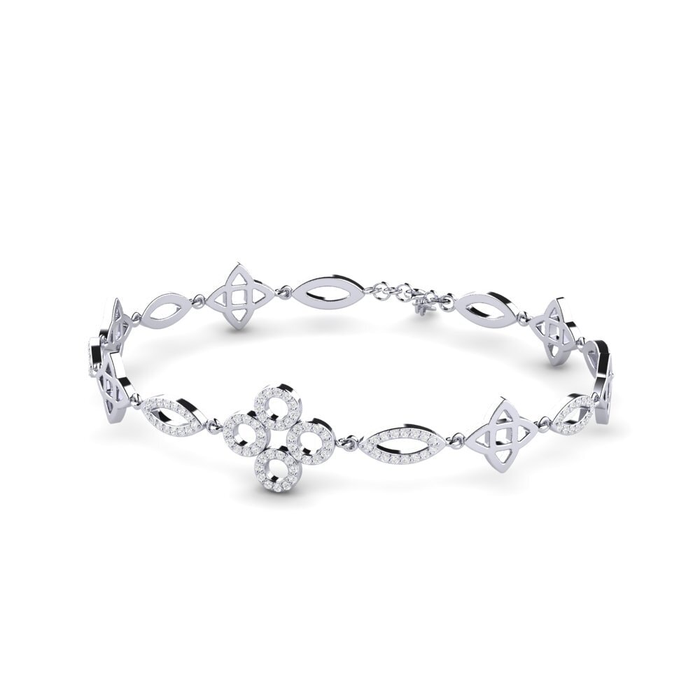 Paladio Zafiro blanco Pulsera de Mujer Jazmin