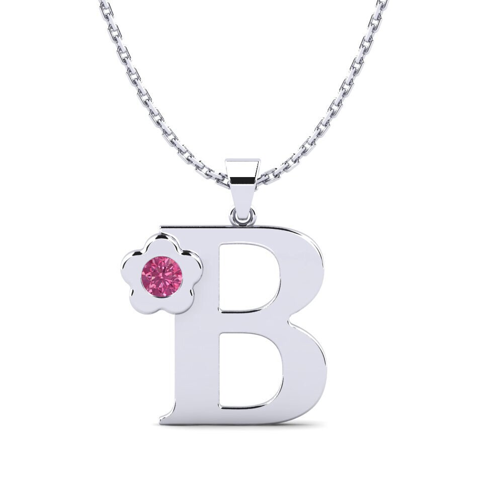 Rund Rosa Turmalin Damen anhänger Jeanmarie B