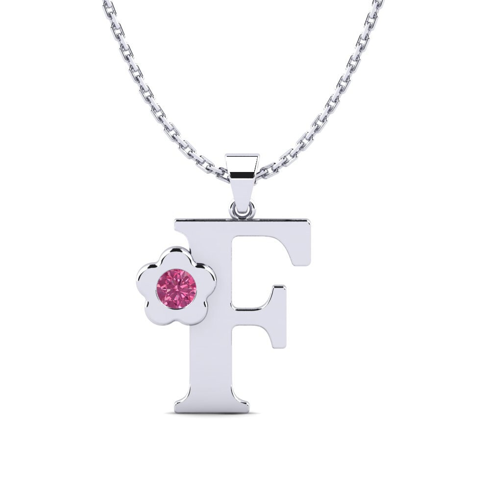 Rund Rosa Turmalin Damen anhänger Jeanmarie F