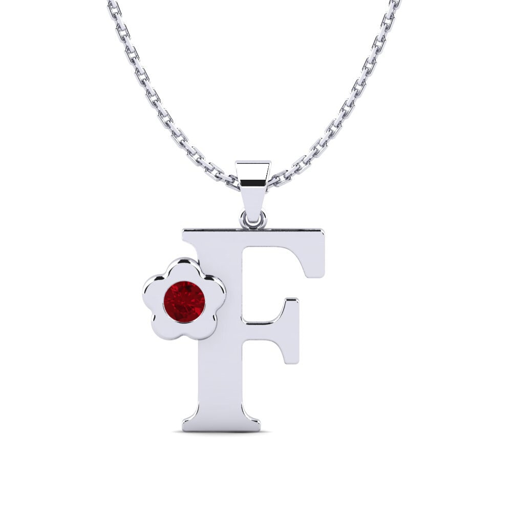 Roter Zirkonia Damen anhänger Jeanmarie F