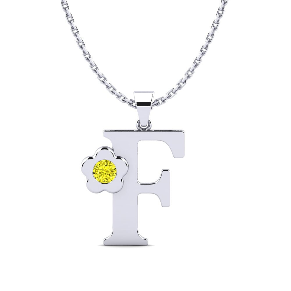 Gelber Diamant Damen anhänger Jeanmarie F