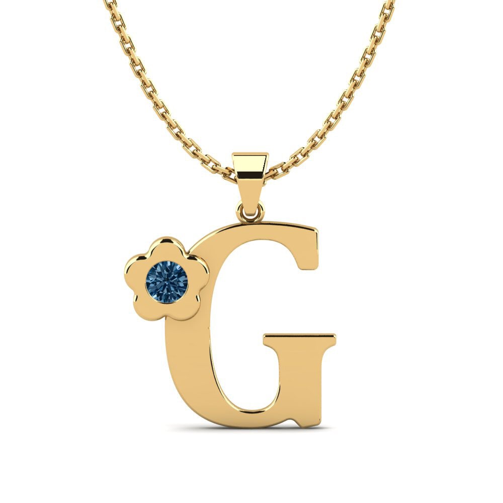 Blauer Diamant Damen anhänger Jeanmarie G
