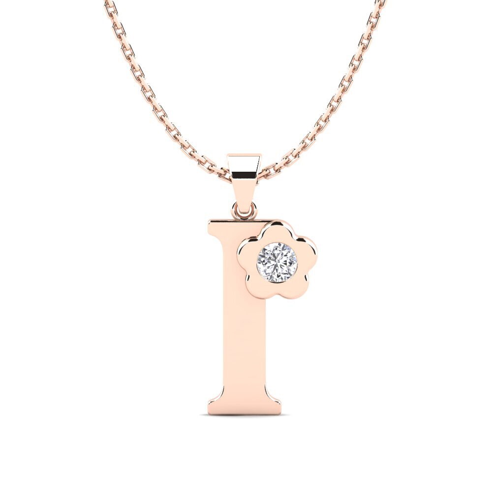 Rotgold 585 Diamant Damen anhänger Jeanmarie I