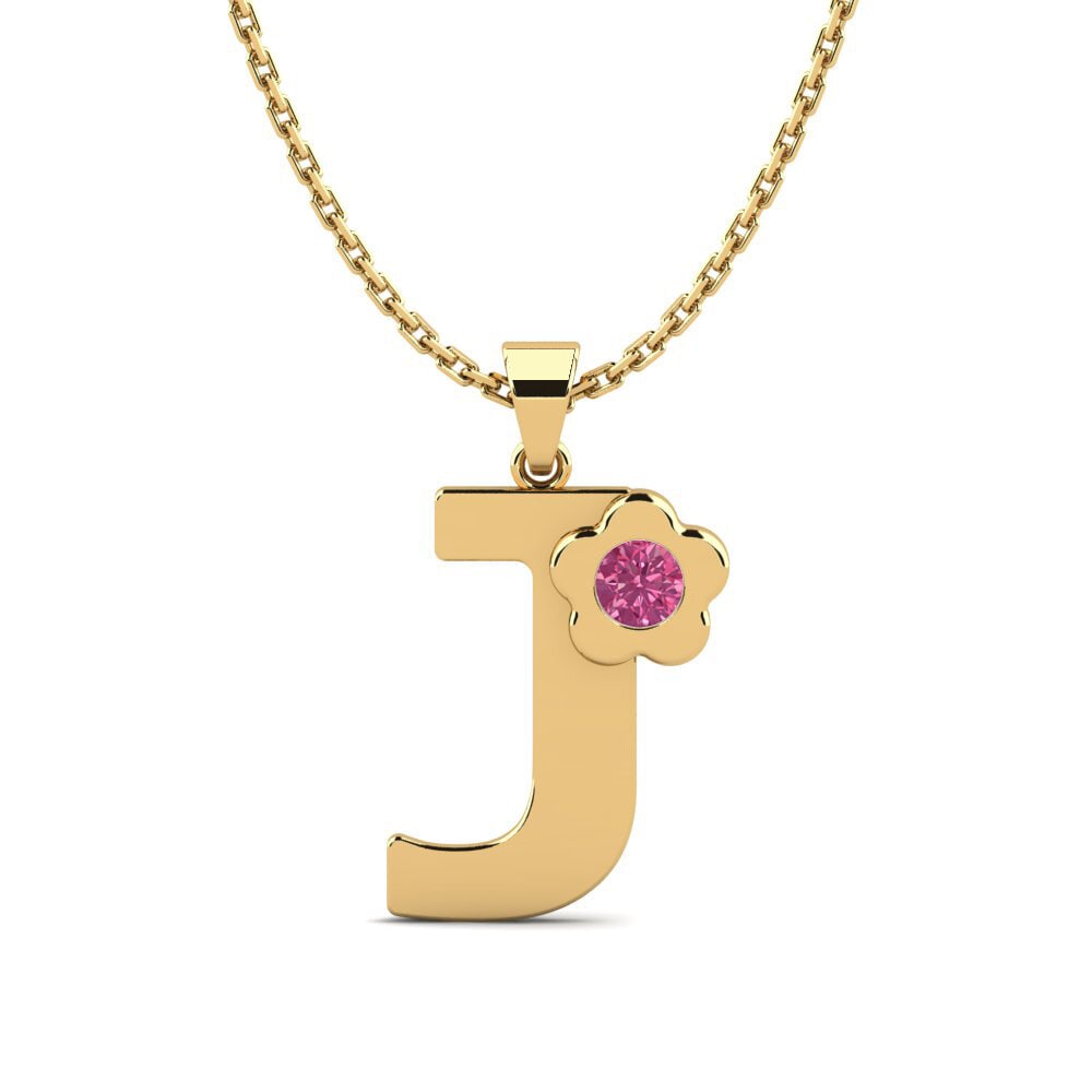 Rund Rosa Turmalin Damen anhänger Jeanmarie J