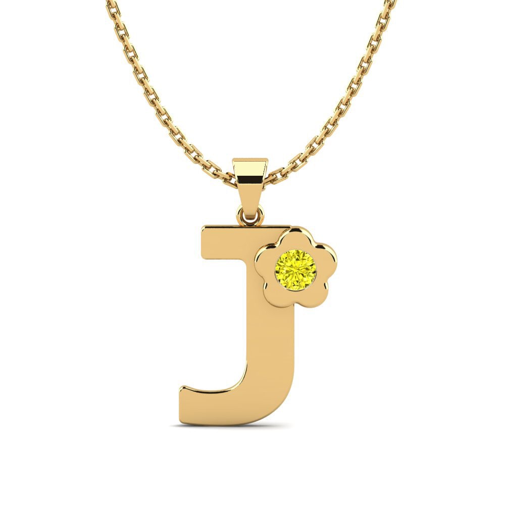 Gelber Diamant Damen anhänger Jeanmarie J