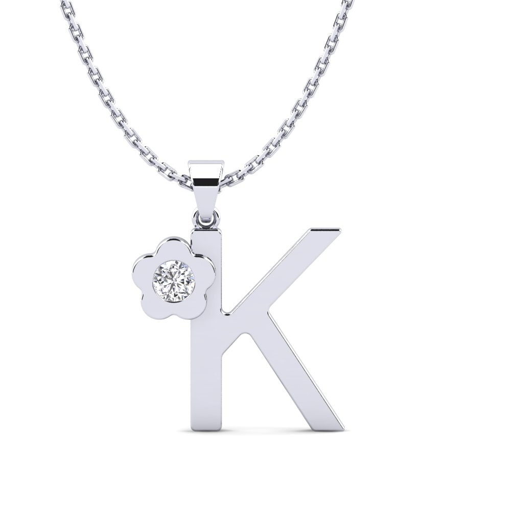 Rund Labor-gezüchteter Diamant Damen anhänger Jeanmarie K