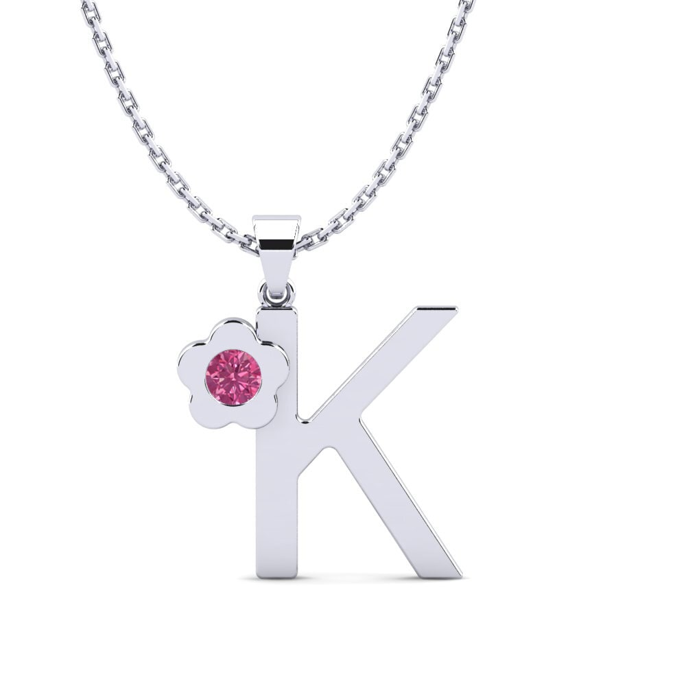 Rund Rosa Turmalin Damen anhänger Jeanmarie K